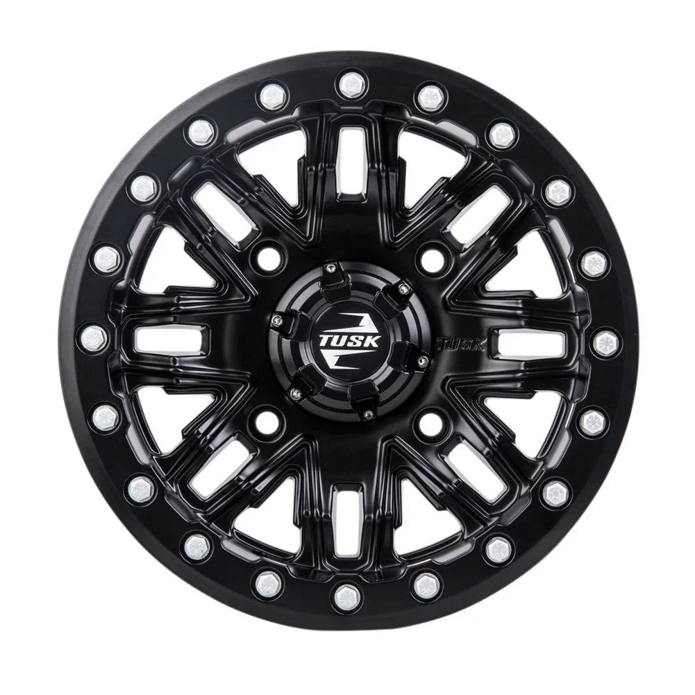2021-2022 4/137 Can-Am Wheel Tusk Pro 2.0 + Beadlock Limited 14x7 Matte Defender HD10 For Nebo 5.0 Black