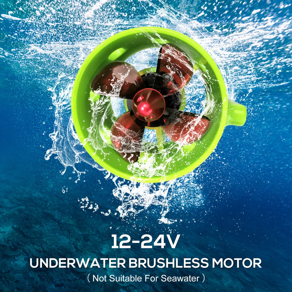 Underwater Aibecy Motor Propellers for Waterproof Nest Specific Electric Ship 1000KV Drive 4-Blade Included Bait Brushless Boat