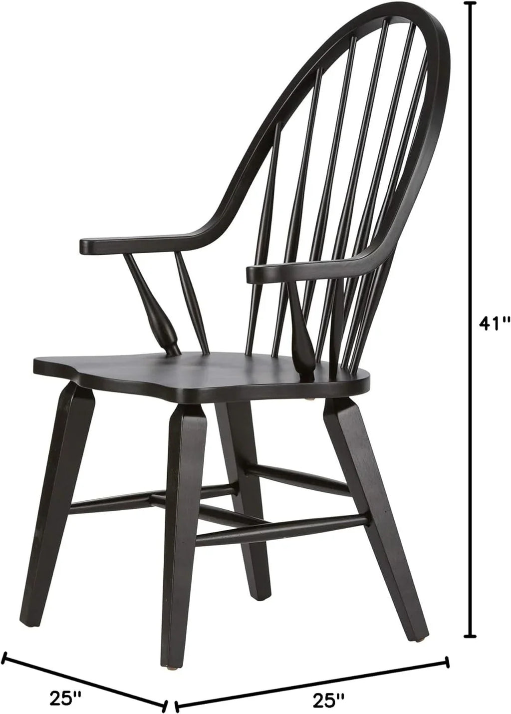 Black Chair, X Arm Back W25 H41, X D25 Windsor