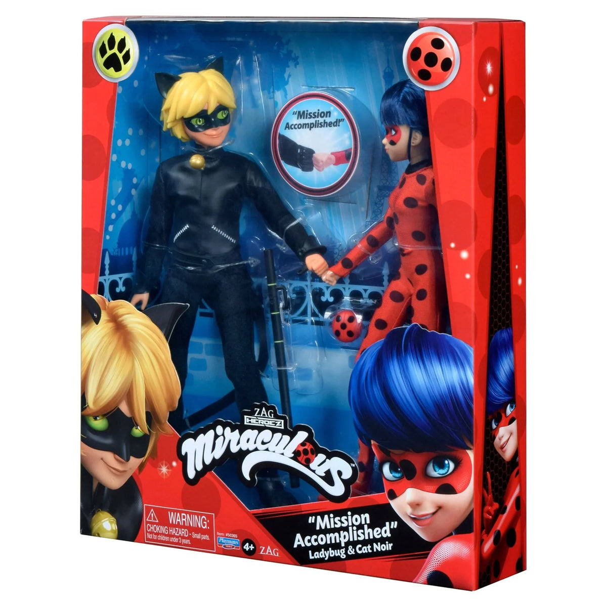 Playset, Cat Mission Doll Accomplished 4 and Pieces Miraculous Ladybug Noir