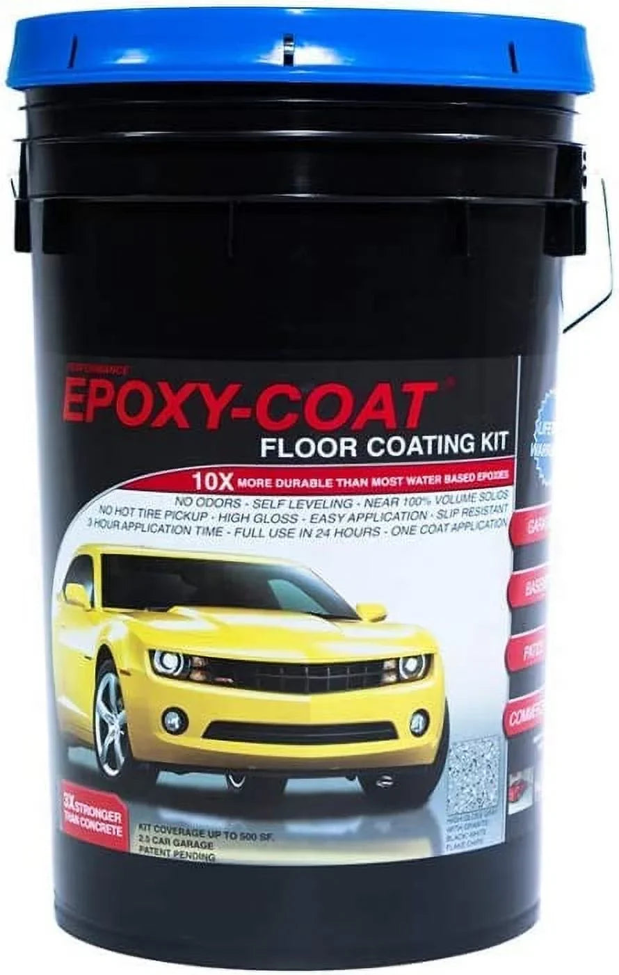 "Standard" to gal, 3.0 Performance 2 (Clear), covers Epoxy or Kit Car Full 500sf DIY EPOXY-COAT - Floor up Garage High Coating