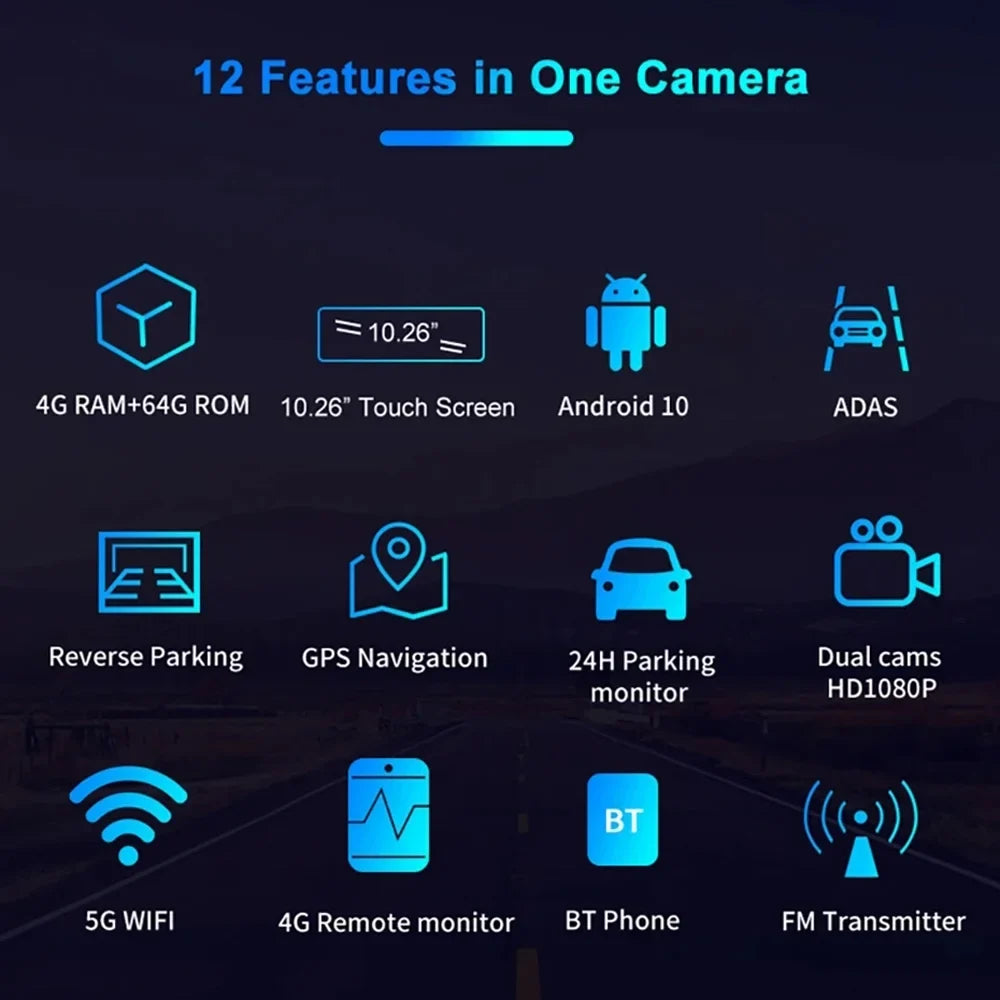 Dashcam Vision 10.0 Night Android Car OWSOO Dual Navigation DVR GPS Camera