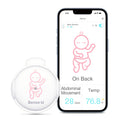 Temperature, Position Monitor on with Baby's Abdominal Sleeping Tracks Movement Smartphones, Pink Baby Alerts Abdominal Movement, Instant Baby for Smart Audio - Rollover Safety Sense-U and