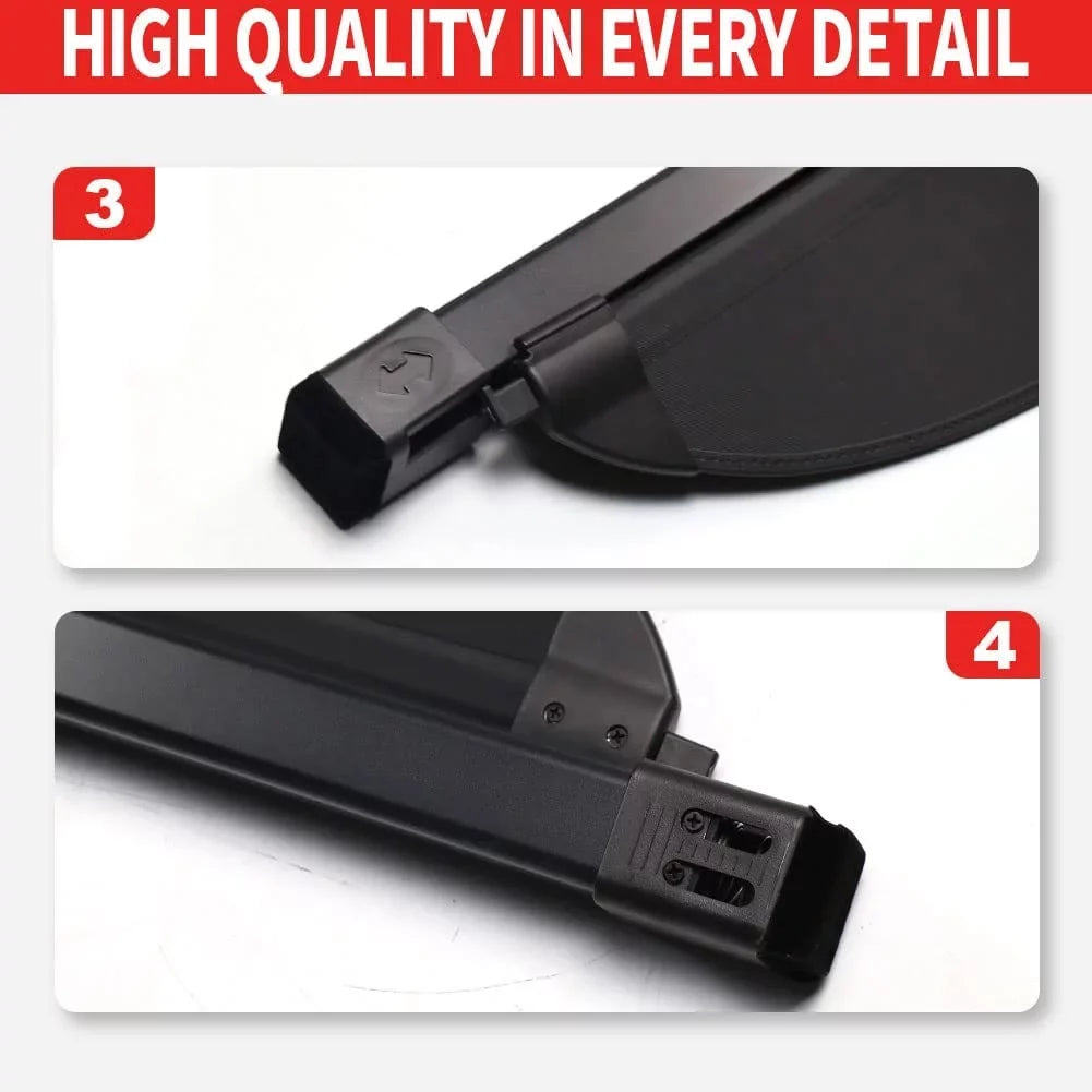 Black 2024 For SUV Retractable Ioniq 2022-2024 Cargo Fit Accessory Trunk Hyundai Ioniq Cover Cover Shield Rear 5 2023 Hyundai Privacy 2022 5 Shade 5-Seat