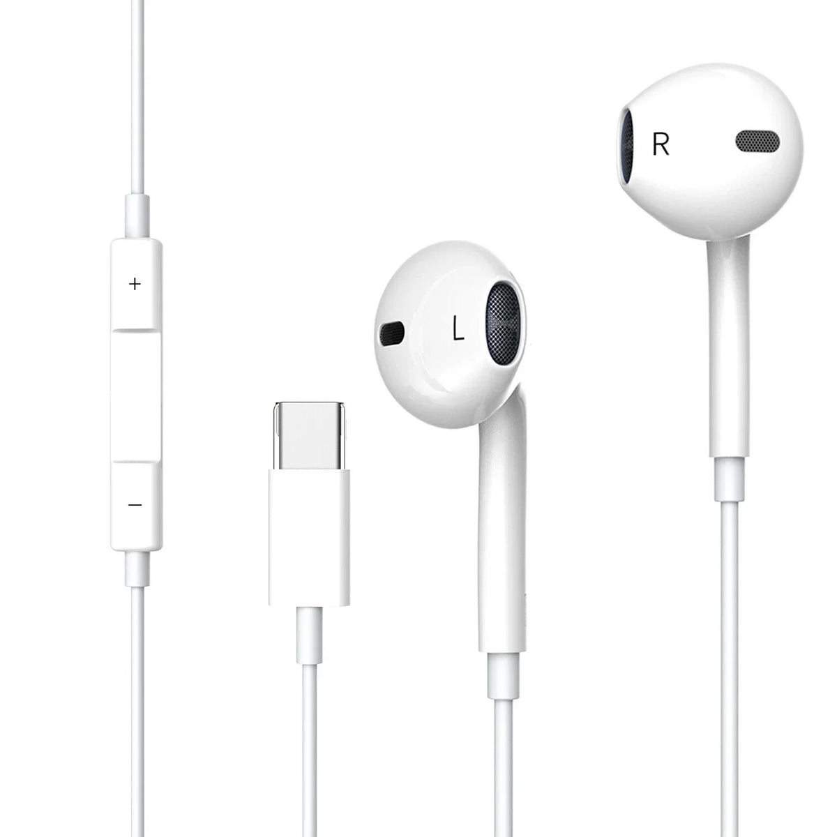 Type-C Headphones For Earbuds 15 Stereo iPhone Wired USB Pro Max,Plus,iPad Pro