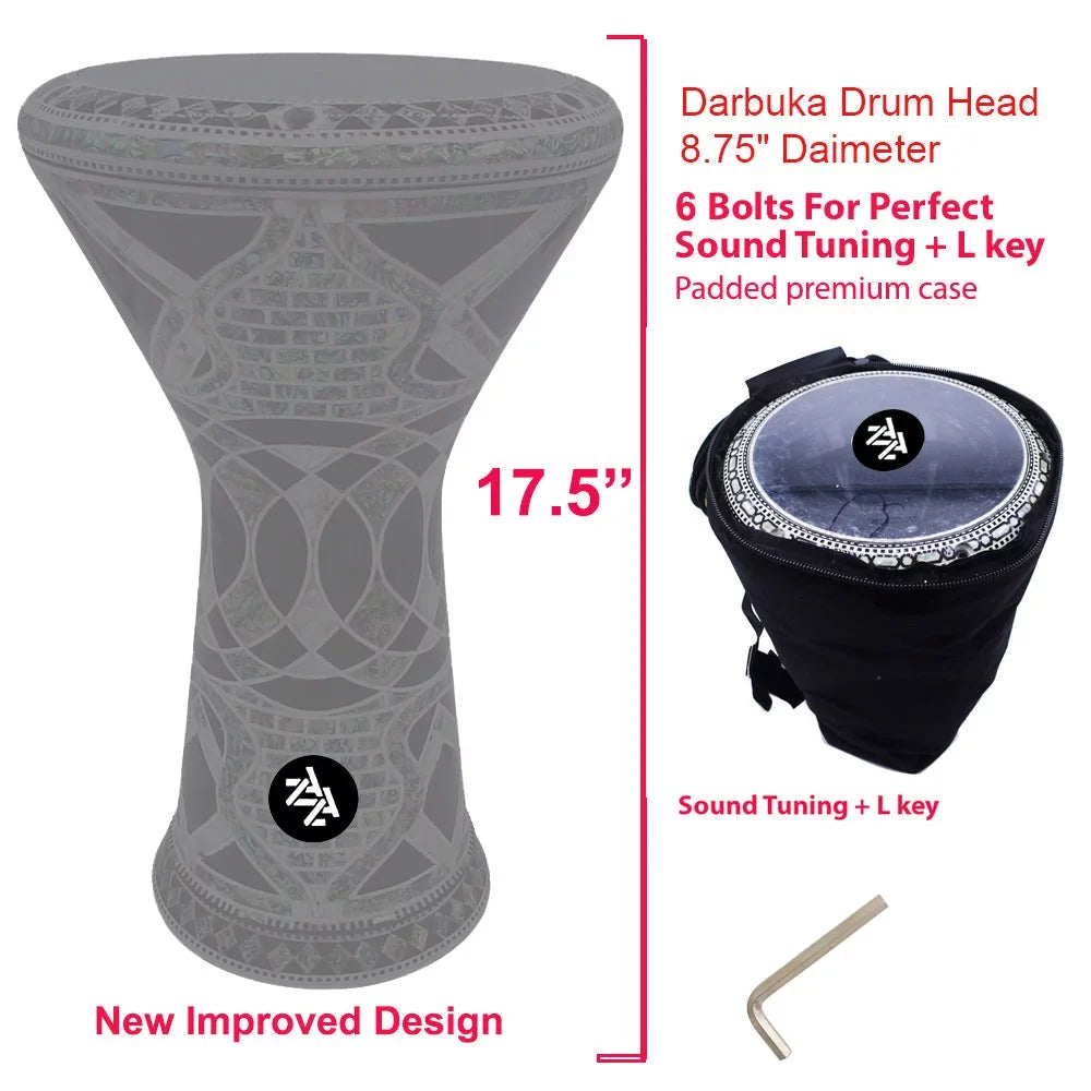 Blue The Zaza 17.5'' New - Star Generation Doumbek Percussion Darbuka