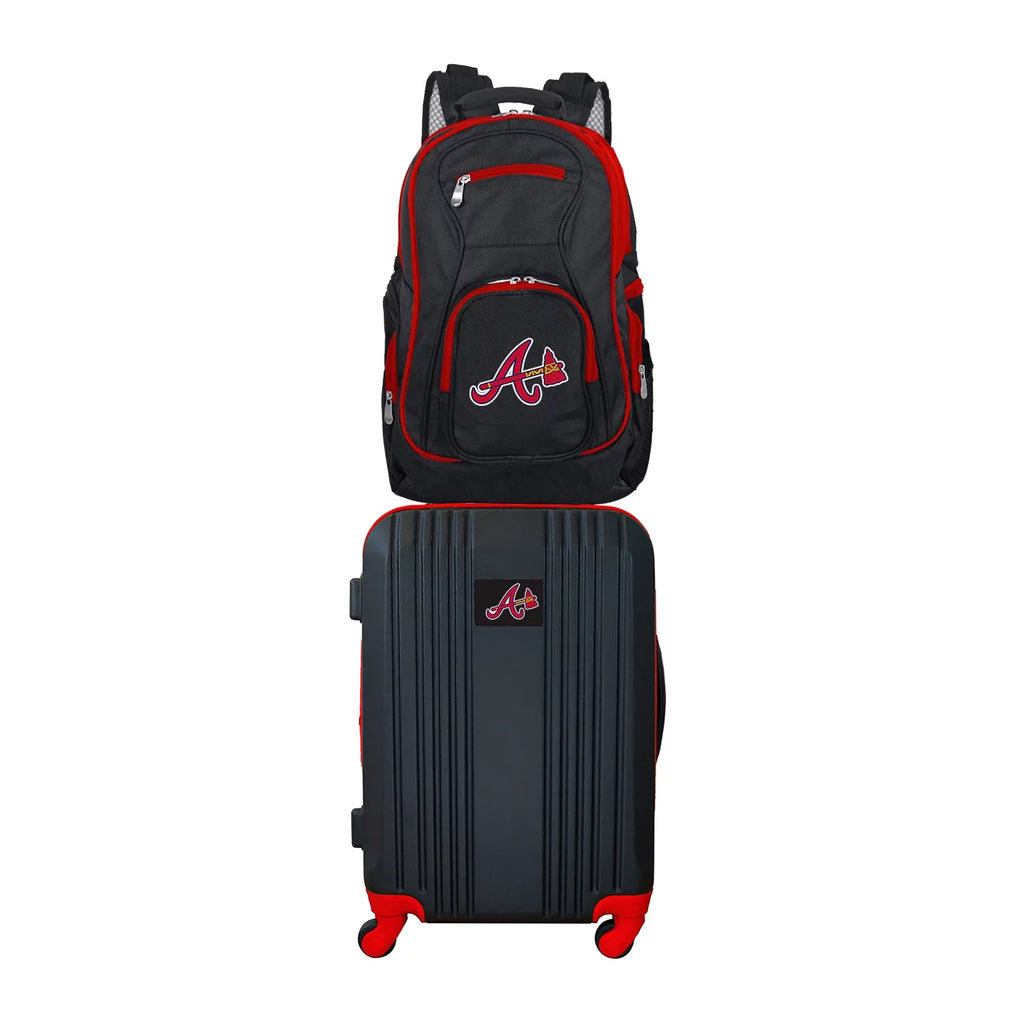 Luggage and MLB 2-Piece Backpack Set Atlanta Braves