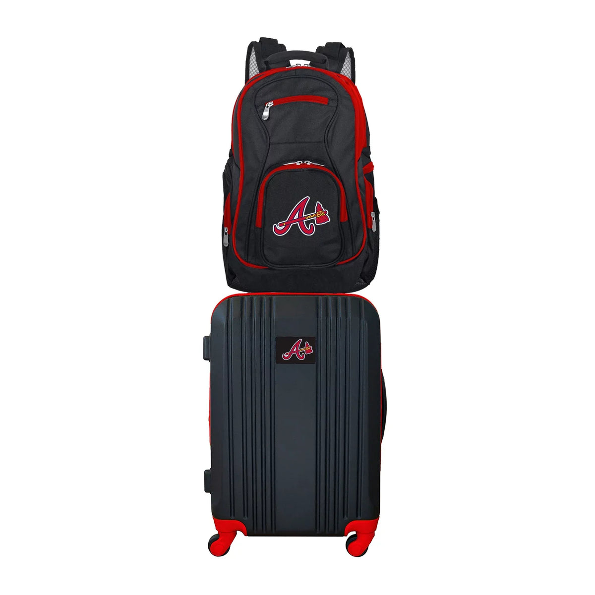 Luggage and MLB 2-Piece Backpack Set Atlanta Braves