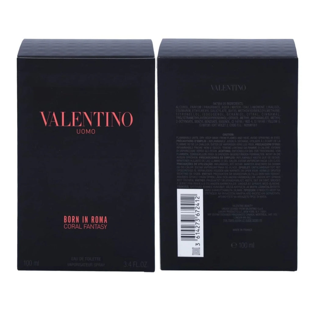 Valentino Spray 3.4 Born Fantasy De Roma In Coral Eau Uomo Toilette oz
