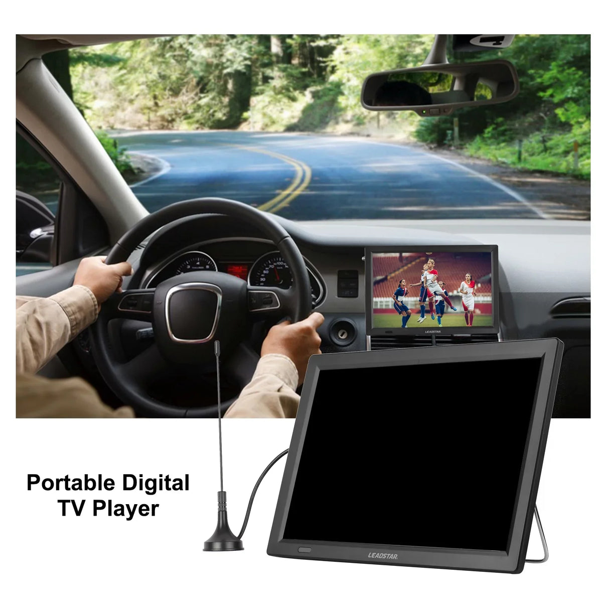14-inch ATSC Disk TV with LEADSTAR Remote Playback U Car Television D14 Player Player Control Card Portable Digital TV