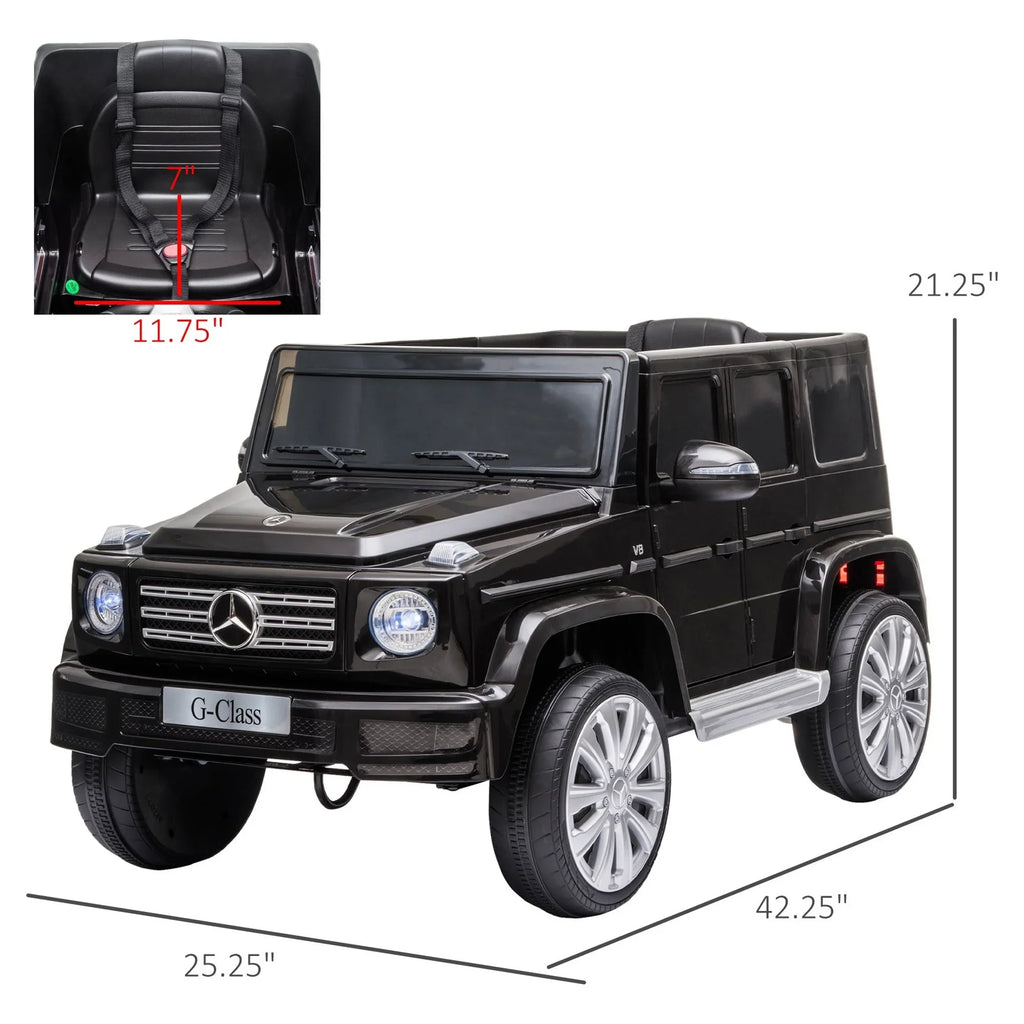 12 Control, Mercedes Powered Bright G500 Headlights, Suspension V Working Aosom with Benz & Ride-On Remote