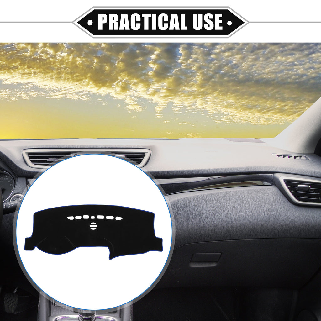 Dashboard Ford Car Unique Cover Bargains for Center Protective Polyester Console Fusion Mat 2013-2021 Blue Compatible