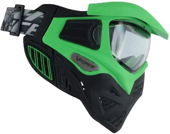 Goggle Green Thermal Clear Mask Black 2.0 V-Force Lens Paintball - Venom w Grill