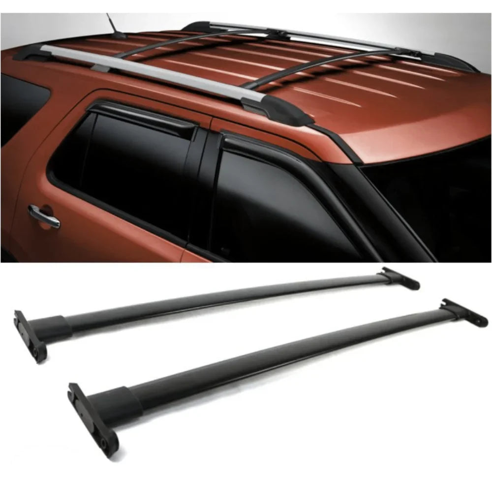Ford 2Pc Police Interceptor Explorer Aluminum Roof Bar Rack Utility Black For