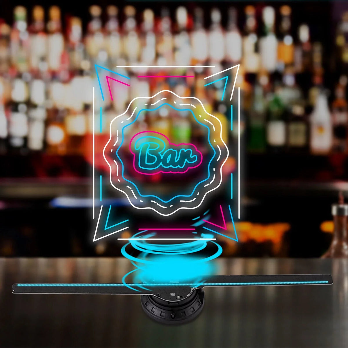Projector Effect Cafe Club Bar MIDUO Decor Fan 3D Hologram