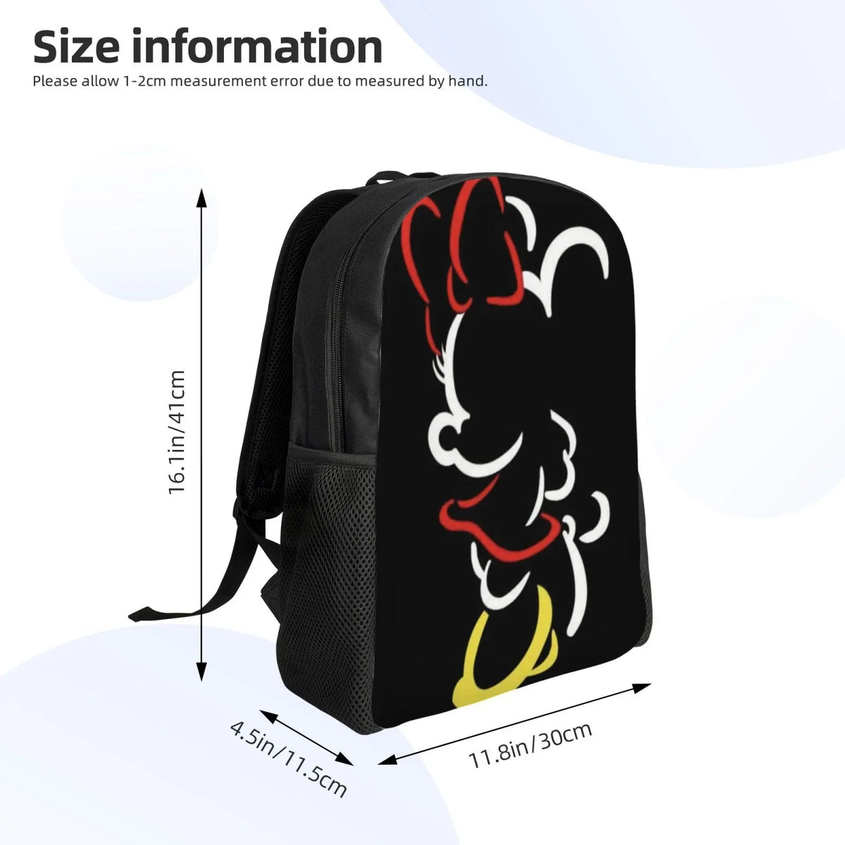 Cartoon Backpack 3D Casual Bags Anime Daypacks Backpacks Minnie Printed Multipurpose Travel