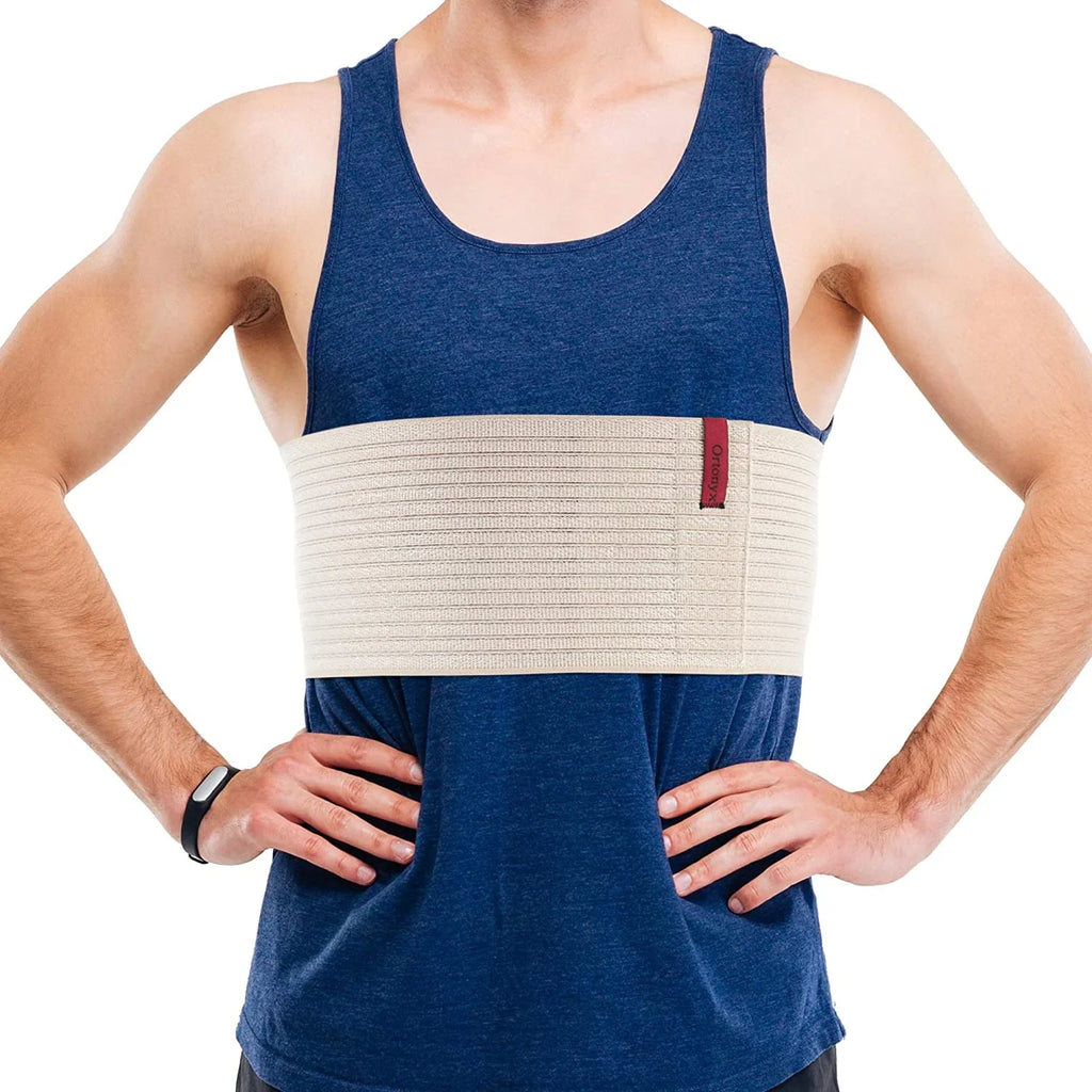 Wrap Aid Brace Plus Dislocated - - Belt Fractured, Chest Size Rib Support 3XL Post-Surgery Broken Elastic Unisex Cracked, / Comppression ORTONYX of Ribs 6.25" Rehabilitation ACOX5226-BG-3XL Beige