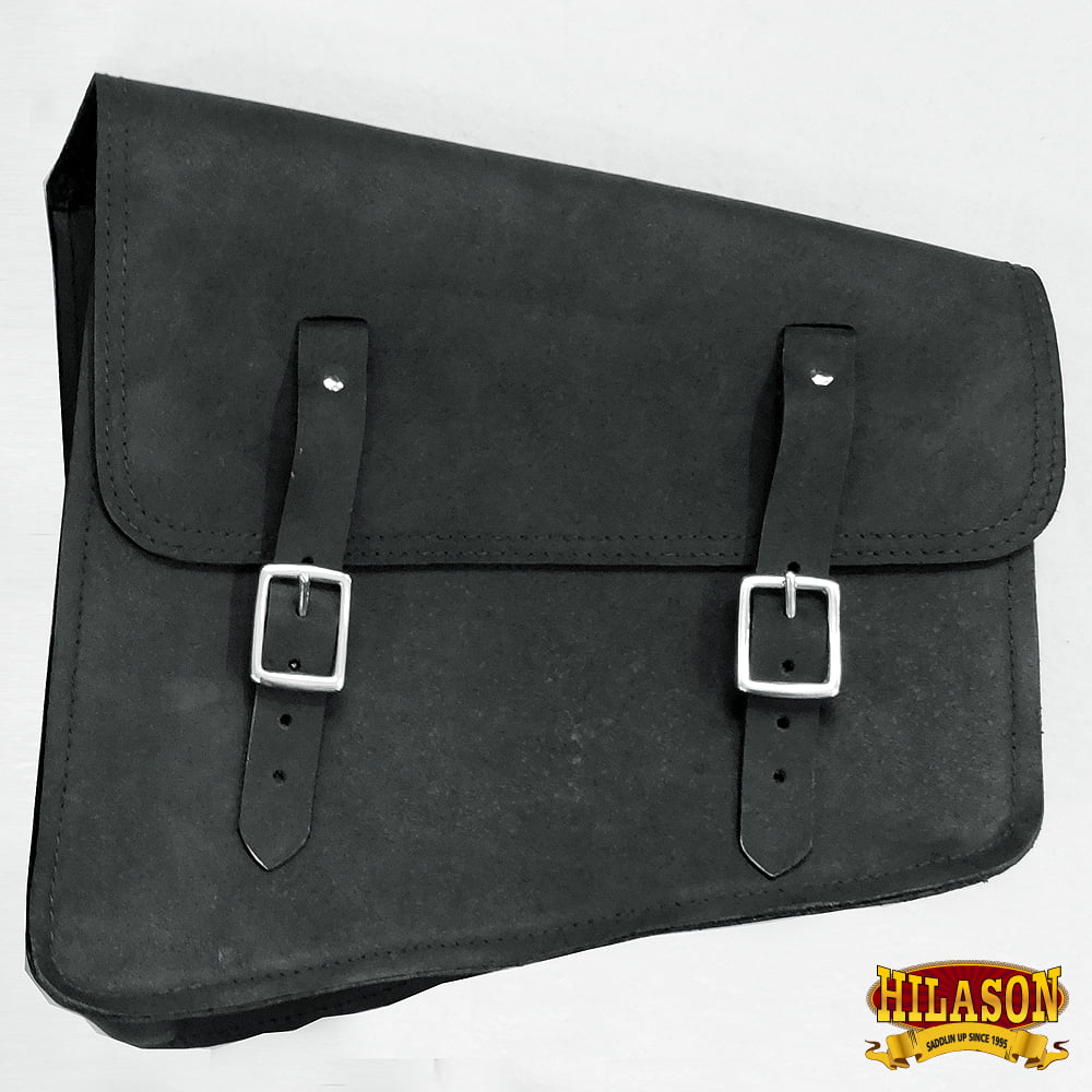 Saddle Rigid Motorcycle Bag Leather Western Solo 15HS Bike Side Flap Right