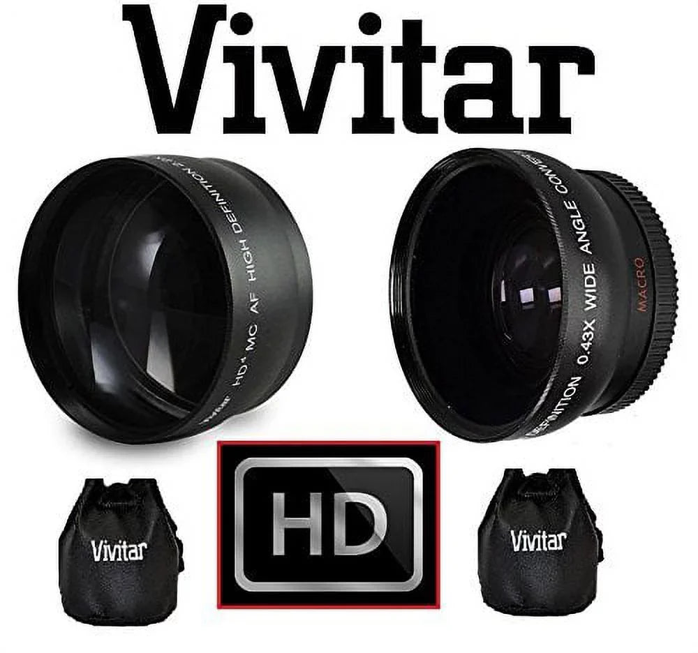 Kit DMC-G7H Lumix Lens For & Lens (58mm Wide Panasonic 2-Pc Angle Size Telephoto Set Hi-Def Compatible)