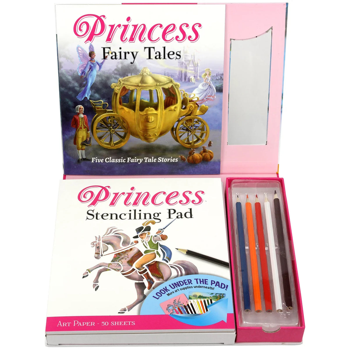 Kits Fairytale Activity For Drawing Scenes To Art Children's It Stencil 5 Kit Art Princess Stencil Imagine Recreate, Kids Stories, And Spicebox