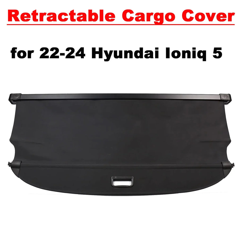 Black 2024 For SUV Retractable Ioniq 2022-2024 Cargo Fit Accessory Trunk Hyundai Ioniq Cover Cover Shield Rear 5 2023 Hyundai Privacy 2022 5 Shade 5-Seat