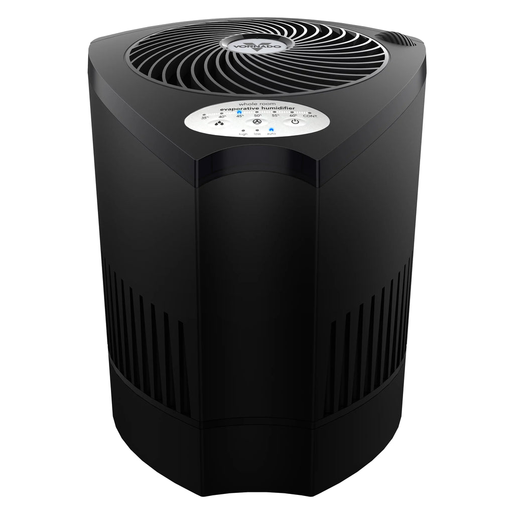 Black Coverage, Vornado 700 Evap3 Humidifier, Room ft Evaporative Whole sq