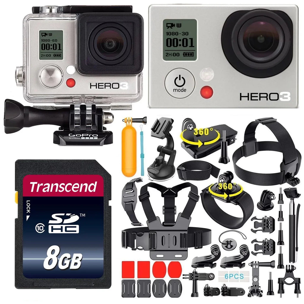 Camera 1080p White CHDHE-301 Kit Action Restored 35-In-1 GoPro Edition Accessory With HERO3 (Refurbished) Camcorder