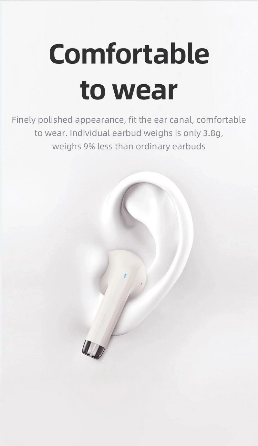 with Bluetooth - 5.3 Wireless Case,Wireless Earphones,Touch Waterproof Sony Control Noise Headphones IV Mic,IPX4 Earphones with Cancelling 1 for Charging Earbuds White Xperia