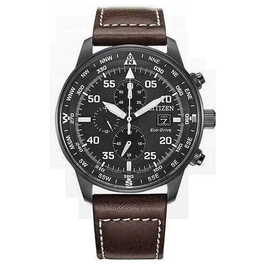 Watch Black Men's Dial Classic NEW Business Chronograph Eco-Drive Aviator