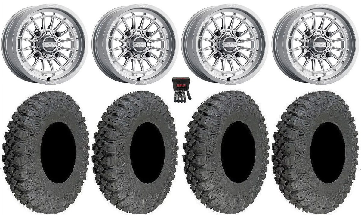 / Honda 1000 33" Delta Gm Race X3 / Can-Am Contrast Cut MetalFX Maverick Talon 15" Tires Wheels Pioneer