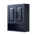 Dark with Storage Bathroom Blue Trim Over-the-Toilet Collection Wall-Mounted Black Matte Cabinet Daria Wyndham