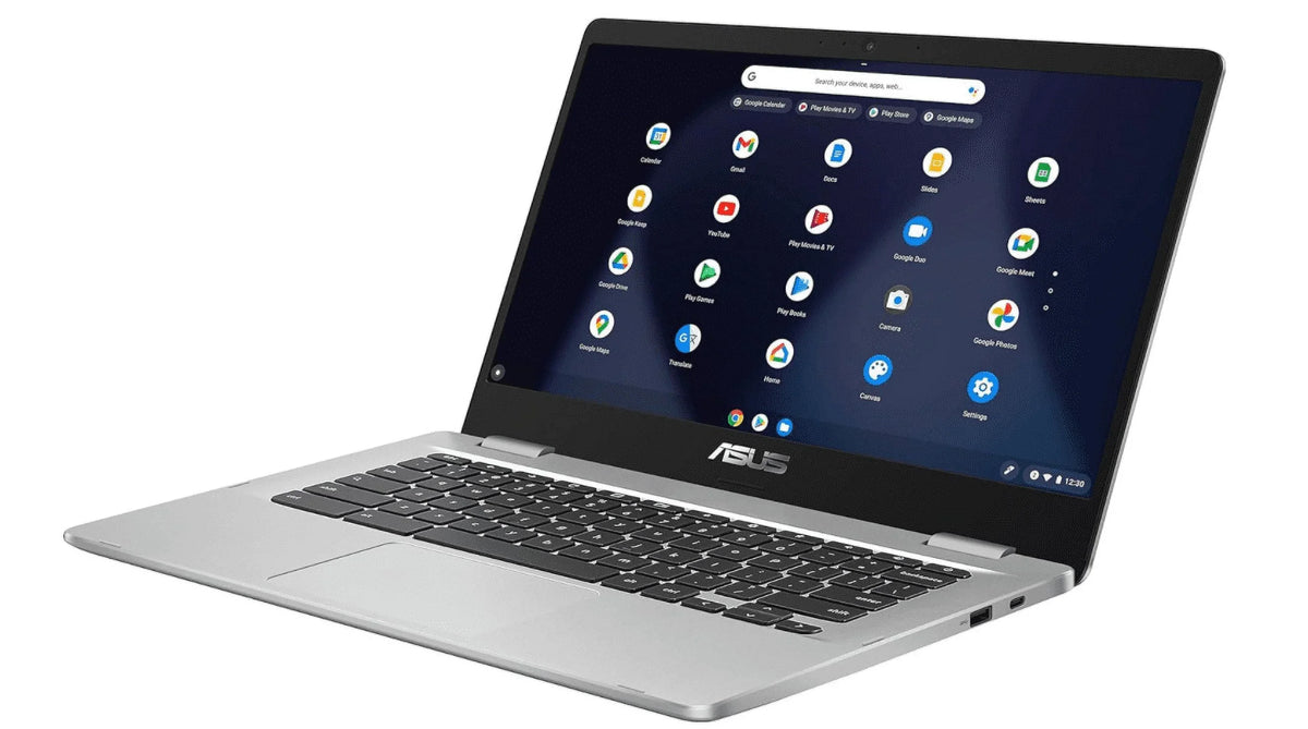 14" WiFi, FHD Laptop Celeron OS 64GB 14 USB LPDDR4 RAM, Chrome Intel eMMC, C423NA 8GB N3350 Computer, Silver, Chromebook Bluetooth, Asus (Renewed) 802.11AC Type-C, Processor,