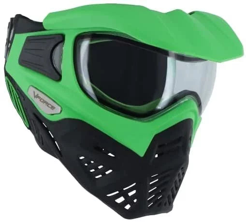Goggle Green Thermal Clear Mask Black 2.0 V-Force Lens Paintball - Venom w Grill