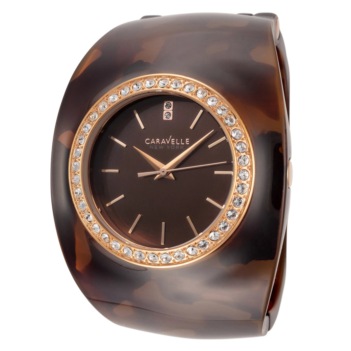 Brown Women's 44L140 Display Quartz Watch New Japanese York Analog Caravelle