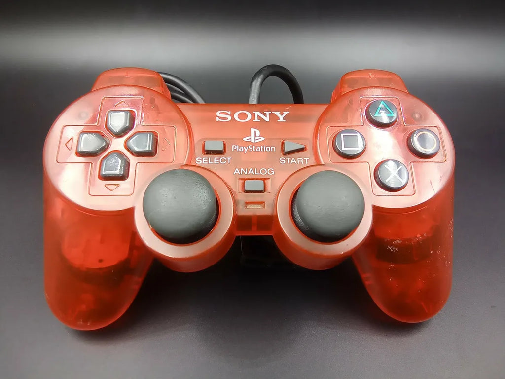 Red OEM Sony Controller Clear 2 Used PlayStation