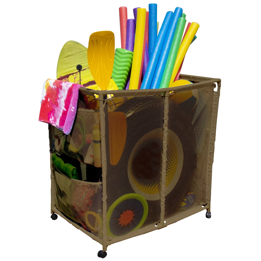 Essentially W Balls, Organizer Mesh x Style Storage 455102 L Bin, x (35" H), Equipment Large, Toys and Yours 25.4" Rolling Floats, Pool 37.5" (Brown),