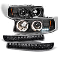 Signal Replacement + Halo Projector Lights - AKKON GMC Headlights Yukon LED Sierra Bumper For Lamps Combo