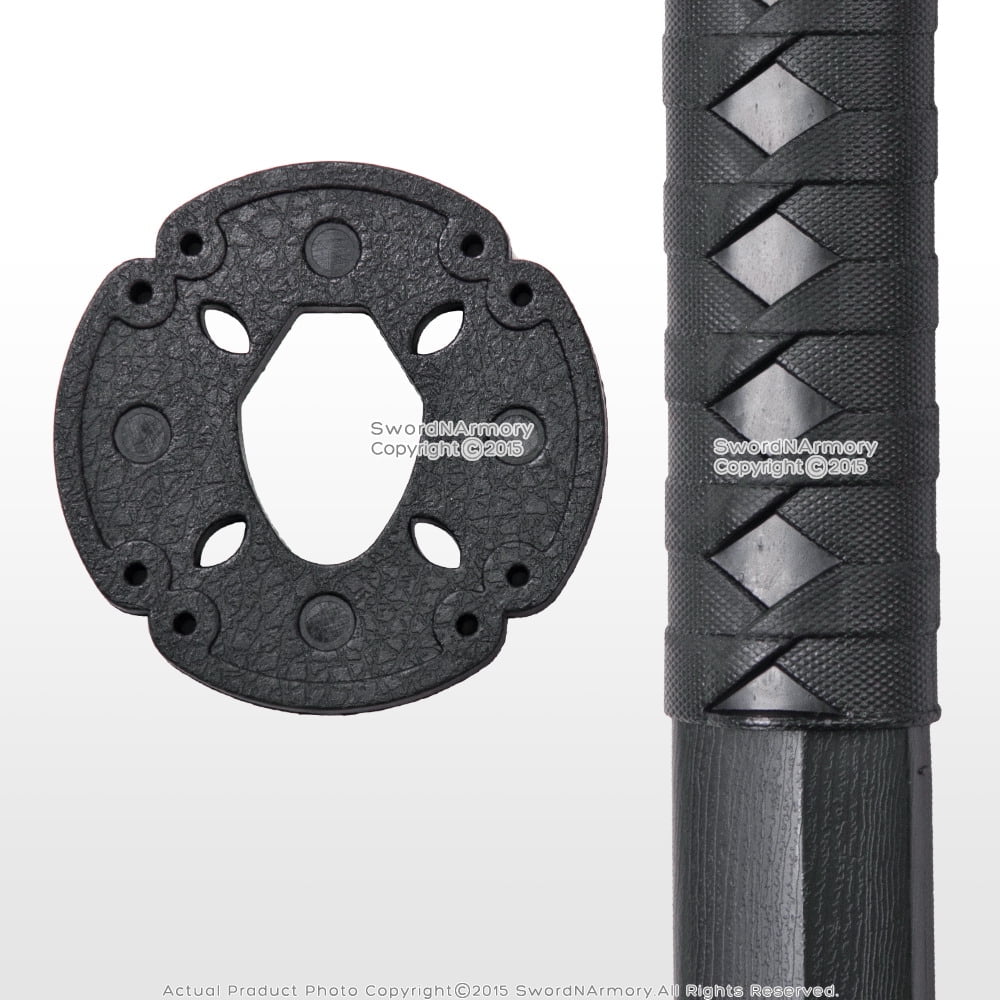 39" Sword Katana Training Practice Polypropylene Tool Black Samurai Kendo