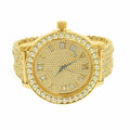 Numerals Diamond Stainless Tone Watch Bezel Rodeo Iced Khronos Canary Jo W/Date Row Roman Mens Custom Steel Band Lab Out 1