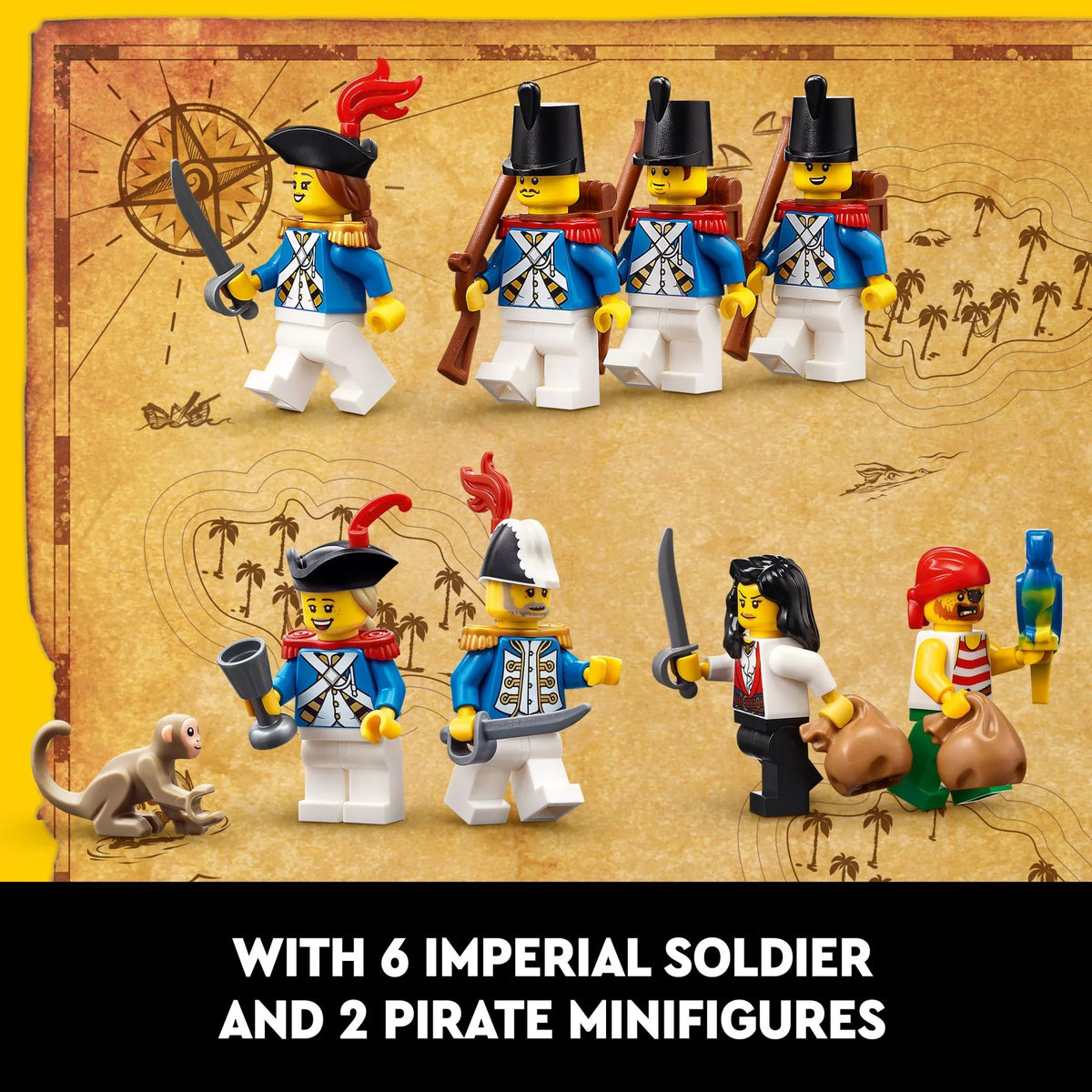 Love Adults Fortress a Gift, Pirate Rewarding Building LEGO for Décor, Who Eldorado Ship Nostalgic Gift Office 8 Icons Kit, Includes Pirate Idea 10320 Minifigures, and Home Project,