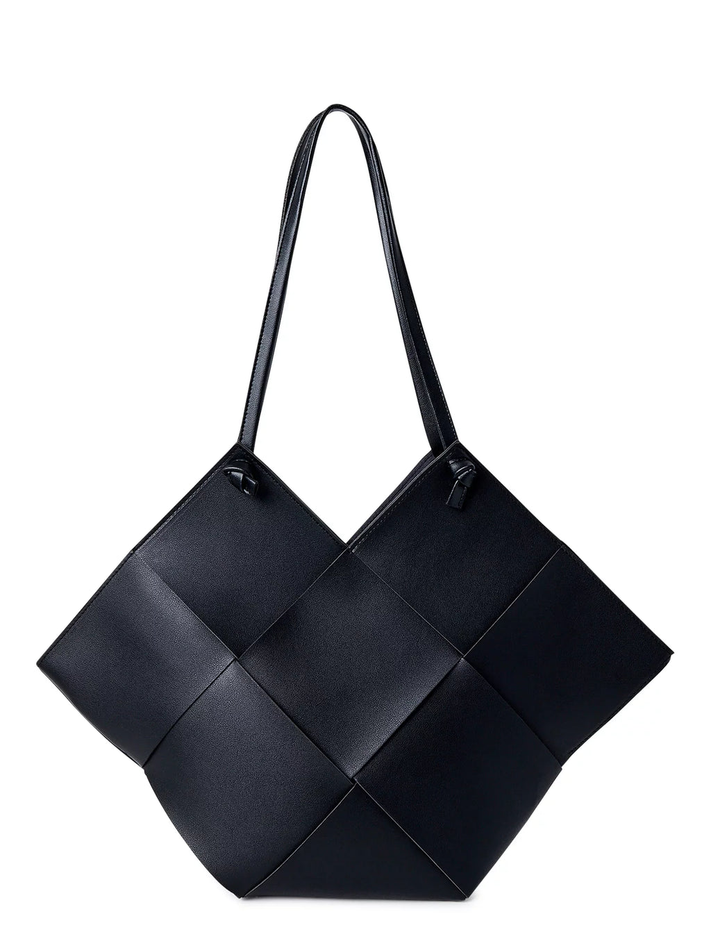 Leather Woven with Pouch, Shoulder Faux Large Black & Jane Bag Women's Berry