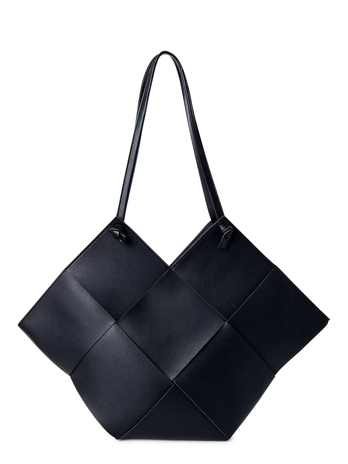 Leather Woven with Pouch, Shoulder Faux Large Black & Jane Bag Women's Berry