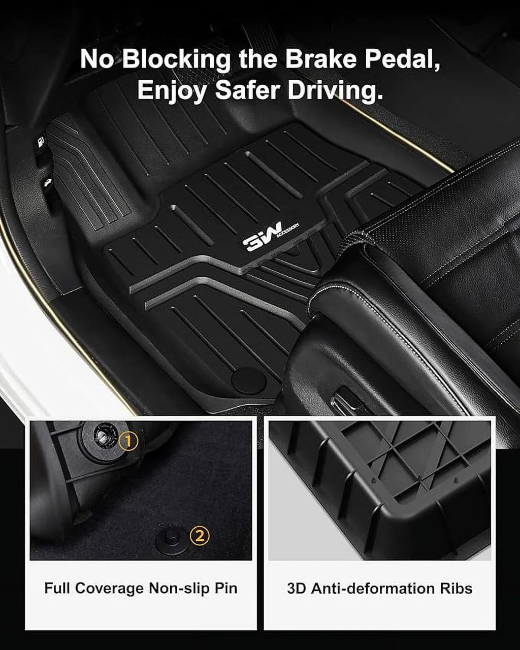 Car Odyssey Custom Cargo Rows Cargo Mats Liner for Van 3W 3rd Liner and Mini Liner Odyssey Honda Passenger for and Mats 1st,2nd and Trunk Fit 2018-2024 & Floor Floor Mats