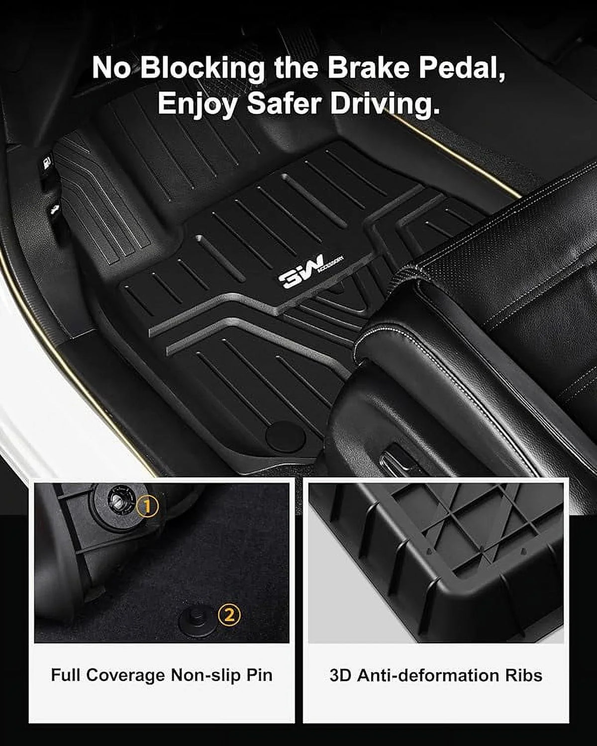 Car Odyssey Custom Cargo Rows Cargo Mats Liner for Van 3W 3rd Liner and Mini Liner Odyssey Honda Passenger for and Mats 1st,2nd and Trunk Fit 2018-2024 & Floor Floor Mats