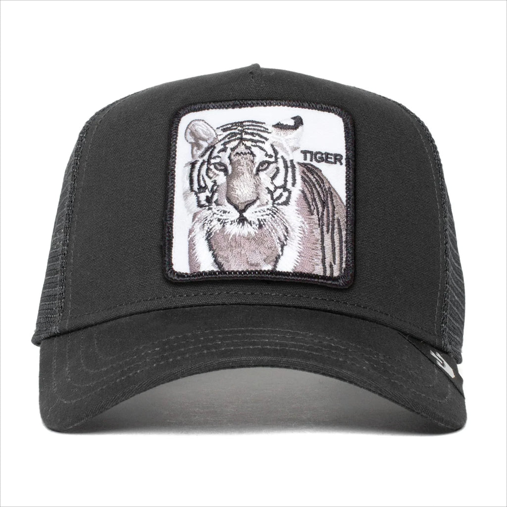 Black Original Bros. Hat, Adjustable (White Trucker One Size Goorin Unisex Tiger), Snapback Farm The