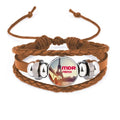 Leather Ornament Bracelet Expressive Laughter French Paris Jewelry Wristband