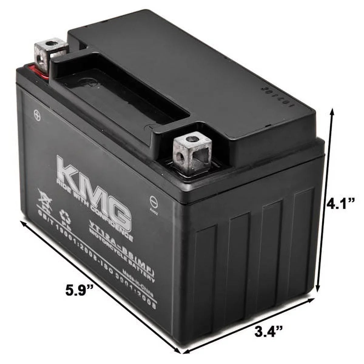Scooter ATV OEM YT12A-BS with 2005-2012 Snowmobile 1000 Free Powersport Replacement Battery KMG High Motorcycle SMF Compatible Sealed Maintenance GSX-R1000 Suzuki Battery Performance 12V