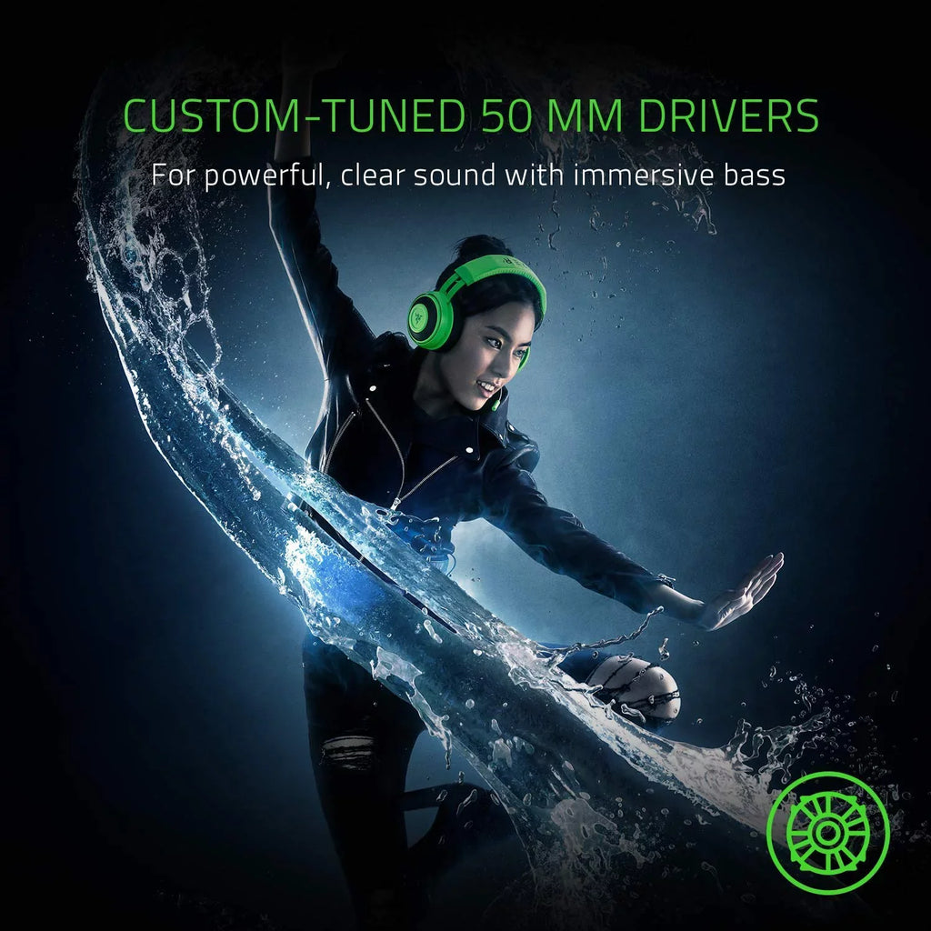 Xbox Control PC, Kraken Cushions Audio - - PS4, Edition: Tournament Ear Switch, Spatial - Devices THX Razer Cooling Green Works with One, Audio Mobile Headset Gel-Infused - Full Gaming