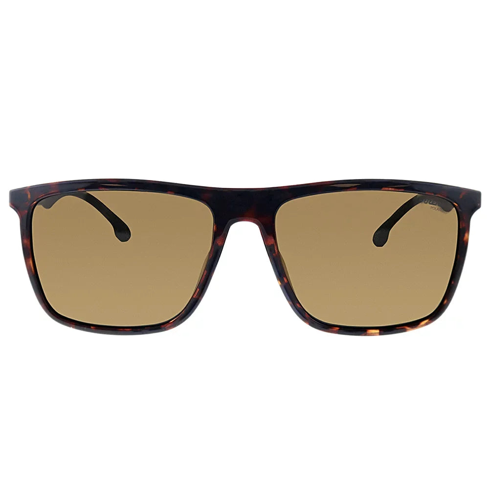 CARRERA Men's Rectangular Polarized Carrera 0086/SP Sunglasses Bronze 57 8032/S