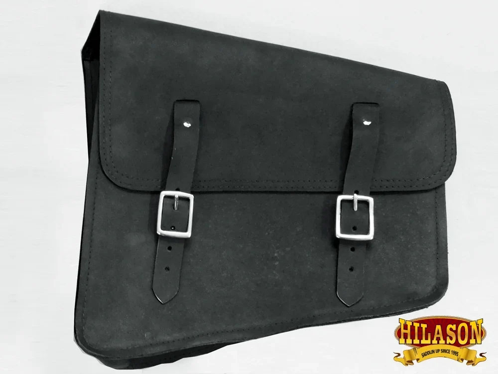 Saddle Rigid Motorcycle Bag Leather Western Solo 15HS Bike Side Flap Right
